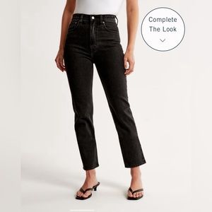 Abercrombie Ultra High Rise Ankle Straight Jean